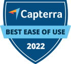 Eine Plakette, die die COMP4-Auszeichnung "Best Ease of Use 2022" von Capterra zeigt.
